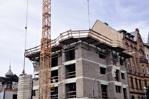  The carcass of the building on Mainzer Strasse in the German city of Koblenz  