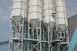  Fig. 8 Silos for storing cement. 