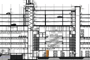  → Longitudinal section of the structure 