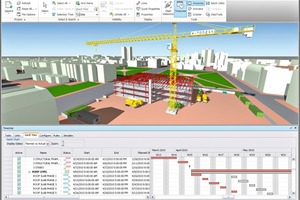  How many assembly cranes are needed? Will there be access to all critical areas of the construction site? Will the truck be able to get round the curve? 5D BIM is in the position to give answers to these and other questions in advance 