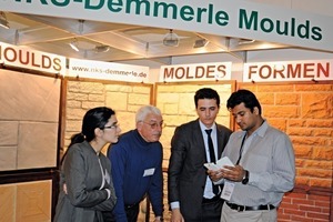  Rolf Demmerle (2nd from left) giving advice to international customers ­during the last Bauma 