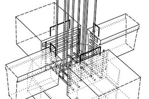  → 1 Nodal point of the support of main beam and secondary girder 