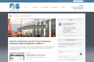  Die Homepage der überarbeiteten Website  