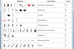  Pfeifer-Einbauteile im Tekla System 