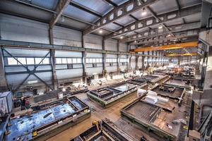  General view of the production hall used for the production of wall elements 