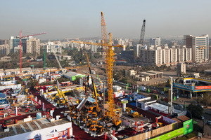  The exhibition area at the Bandra Kurla Complex in northern Mumbai 