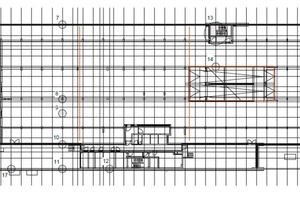  → 1 Plan of the ground slab with arrangement of the joints 