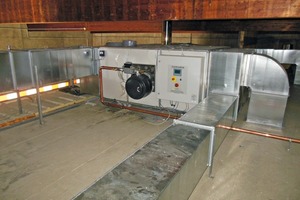  The new heating system at Idealbeton is installed on the roof of the curing chamber  