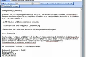  Abb. 4 Beim E-Mailing ist unter anderem darauf zu achten, dass die „Botschaft“ in wenigen Zeilen „rüberkommt“. 