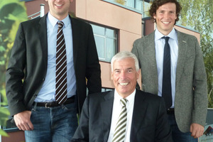  Rudolf Scholz (center) today heads the company with his two sons Gregor and Dennis in the 3rd and/or 4th generation 