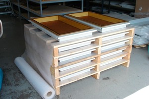  Fig. 7 Ready for Dispatch: Watcast molds with support frames.  