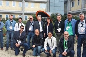  Maurizio  Frasani owner of CSG (back row, sixth from right), and Rinaldo Pinchiroli, CSG Sales &amp; Engineering (back row, fourth from right) with the participants of the Technical Mission. Among them: Christian Jahn, editori-in-chief of BFT International (front row, right)  