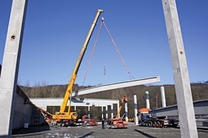  Lehde supplied the precast concrete elements for a shipping and storage hall covering an area of 2,500 m² 