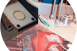  Fig. 2  Installation of the microwave probe for measurements of the bulk material. 