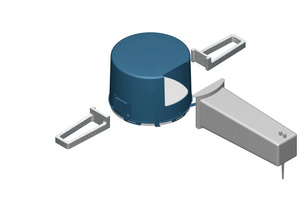  In precast concrete production, the large box XL 170 is bonded with hot-melt adhesive at the shuttering table  