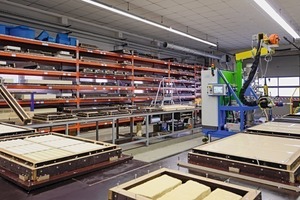  View into the production hall for wet-cast molds at Wasa. The company is using polyurethane systems that are especially developed for the concrete industry  