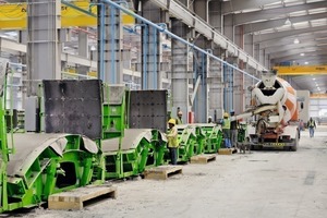  In Abu Dhabi a total of 100,000 segments were manufactured in a stationary production process with the aid of truck mixers for the lining of the about 40 kilometer long main sewer tunnel 