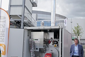  Sauter showcased, among others, the Booster 1,000 heating system in the open-air area 